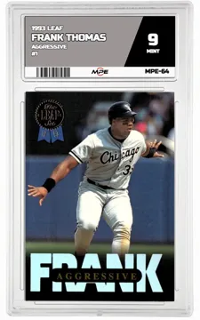 1993 LEAF AGGRESSIVE #1 FRANK THOMAS MPE 9 MINT — graded card up for auction