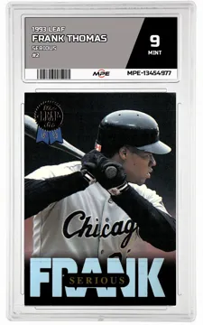 1993 LEAF SERIOUS #2 FRANK THOMAS MPE 9 MINT — graded card up for auction