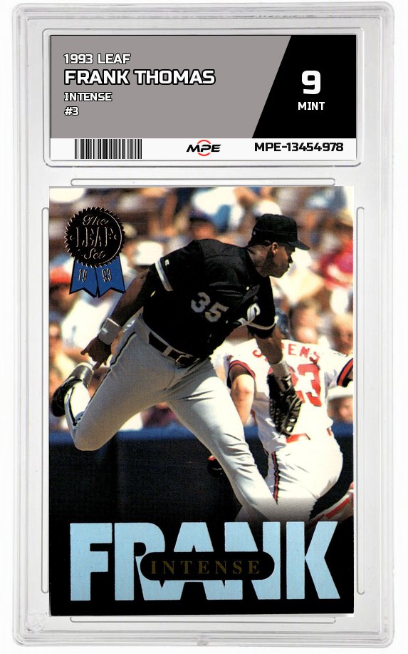 1993 LEAF INTENSE #3 FRANK THOMAS MPE 9 MINT — graded card auctioned from the MPE vault