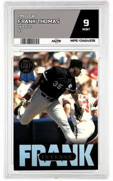 1993 LEAF INTENSE #3 FRANK THOMAS MPE 9 MINT — graded card up for auction