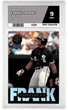1993 LEAF CONFIDENT #4 FRANK THOMAS MPE 9 MINT — graded card up for auction