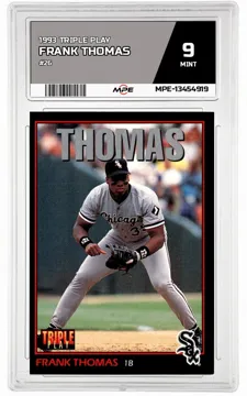 1993 TRIPLE PLAY #26 FRANK THOMAS MPE 9 MINT — graded card up for auction