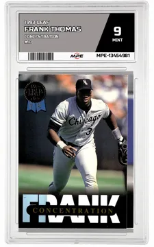1993 LEAF CONCENTRATION #10 FRANK THOMAS MPE 9 MINT — graded card up for auction