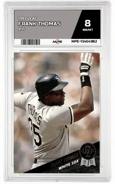 1993 LEAF #195 FRANK THOMAS MPE 8 NM/MT — graded card up for auction