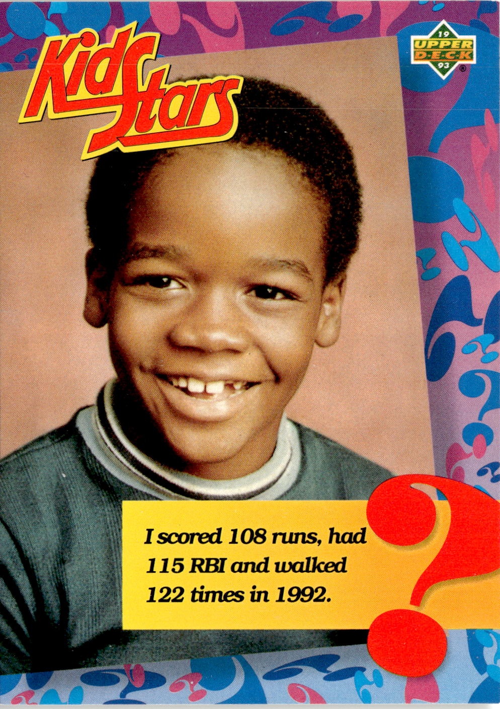 1993 U.D. Fun Pack Frank Thomas graded slab