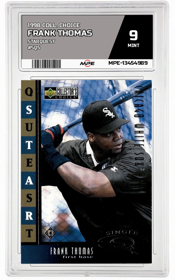 1998 COLL. CHOICE STARQUEST #SQ5 FRANK THOMAS MPE 9 MINT — graded card auctioned from the MPE vault