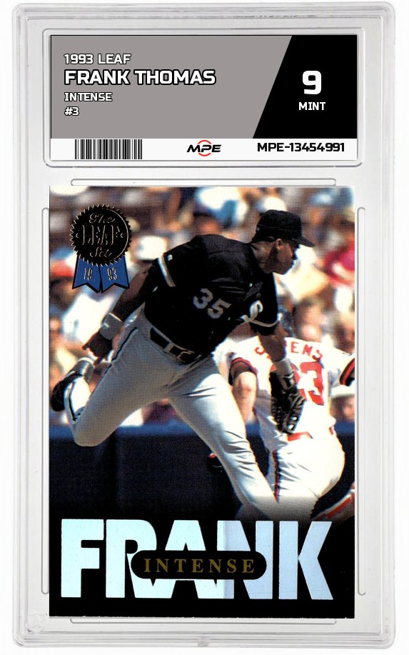 1993 LEAF INTENSE #3 FRANK THOMAS MPE 9 MINT — graded card auctioned from the MPE vault