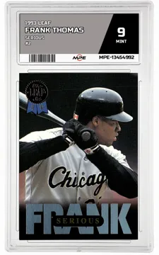1993 LEAF SERIOUS #2 FRANK THOMAS MPE 9 MINT — graded card up for auction