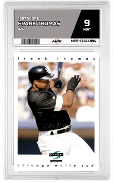 1997 SCORE #26 FRANK THOMAS MPE 9 MINT — graded card up for auction