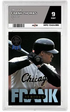 1993 LEAF SERIOUS #2 FRANK THOMAS MPE 9 MINT — graded card up for auction