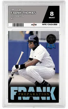 1993 LEAF PREPARATION #10 FRANK THOMAS MPE 8 NM/MT — graded card up for auction