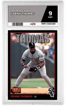 1993 TRIPLE PLAY #26 FRANK THOMAS MPE 9 MINT — graded card up for auction