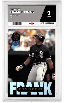 1993 LEAF CONFIDENT #4 FRANK THOMAS MPE 9 MINT — graded card up for auction