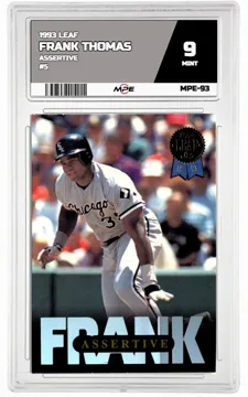 1993 LEAF ASSERTIVE #5 FRANK THOMAS MPE 9 MINT — graded card up for auction