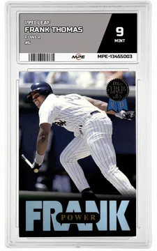 1993 LEAF POWER #6 FRANK THOMAS MPE 9 MINT — graded card up for auction