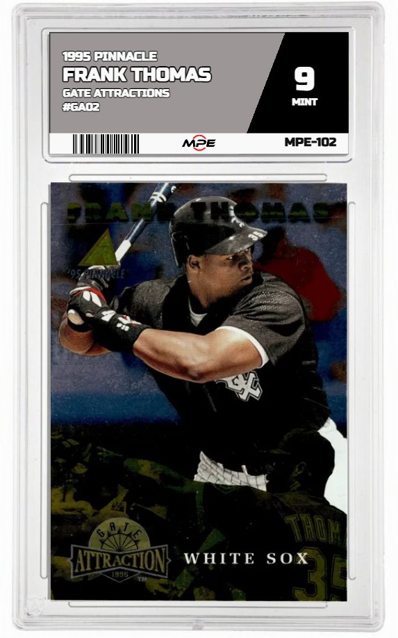 1995 PINNACLE GATE ATTRACTIONS #GA02 FRANK THOMAS MPE 9 MINT — graded card auctioned from the MPE vault