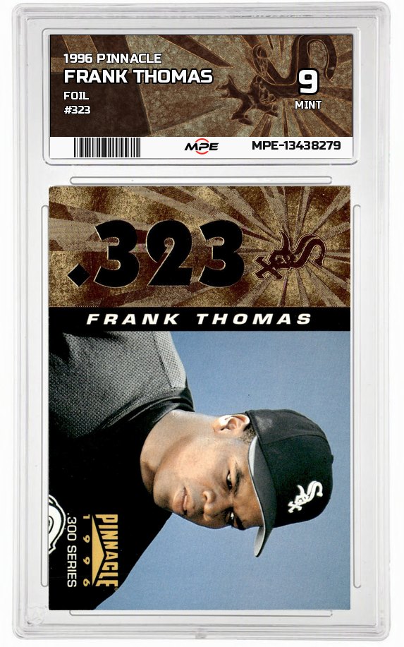 1996 PINNACLE Foil #323 FRANK THOMAS MPE 9 MINT — graded card up for auction
