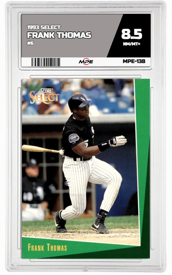 1993 SELECT #6 FRANK THOMAS MPE 8.5 NM/MT+ — graded card auctioned from the MPE vault