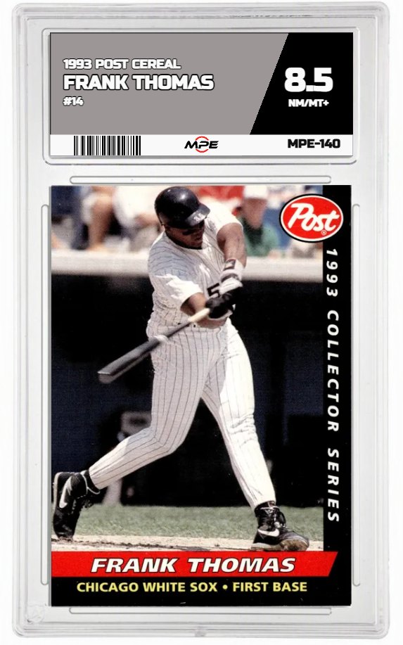1993 POST CEREAL #14 FRANK THOMAS MPE 8.5 NM/MT+ — graded card auctioned from the MPE vault