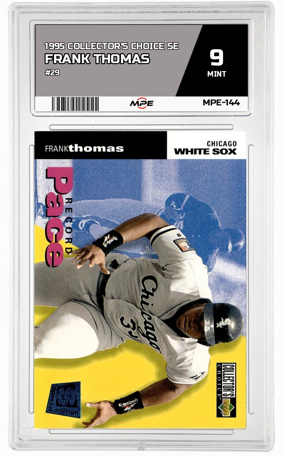 1995 COLLECTOR'S CHOICE SE #29 FRANK THOMAS MPE 9 MINT — graded card auctioned from the MPE vault