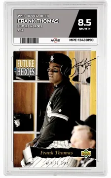 1993 UPPER DECK FUTURE HEROES #62 FRANK THOMAS MPE 8.5 NM/MT+ — graded card up for auction