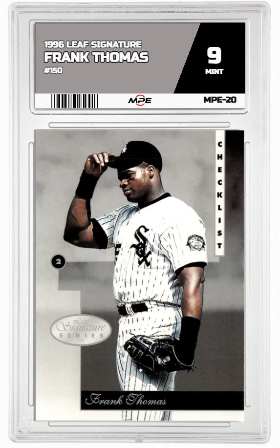 1996 LEAF SIGNATURE #150 FRANK THOMAS MPE 9 MINT — graded card auctioned from the MPE vault