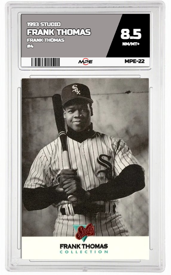 1993 STUDIO FRANK THOMAS #4 FRANK THOMAS MPE 8.5 NM/MT+ — graded card auctioned from the MPE vault