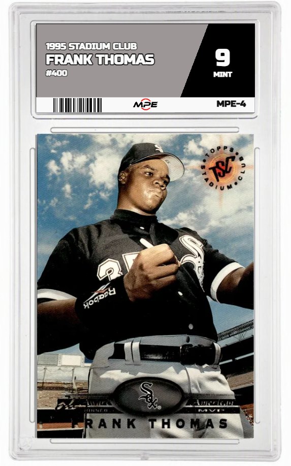 1995 STADIUM CLUB #400 FRANK THOMAS MPE 9 MINT — graded card auctioned from the MPE vault