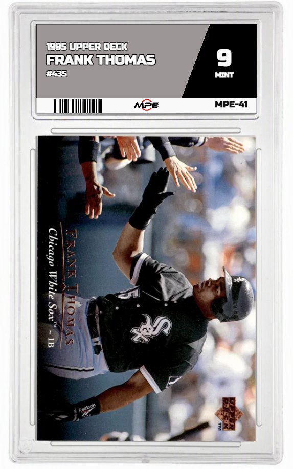 1995 UPPER DECK #435 FRANK THOMAS MPE 9 MINT — graded card auctioned from the MPE vault