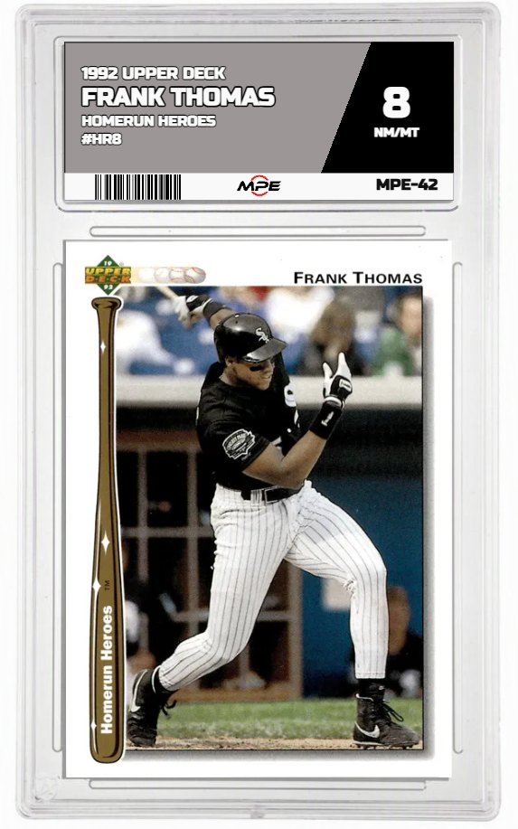 1992 UPPER DECK HOMERUN HEROES #HR8 FRANK THOMAS MPE 8 NM/MT — graded card auctioned from the MPE vault