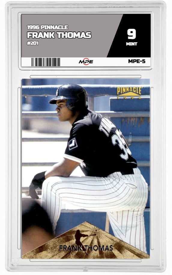 1996 PINNACLE #201 FRANK THOMAS MPE 9 MINT — graded card auctioned from the MPE vault