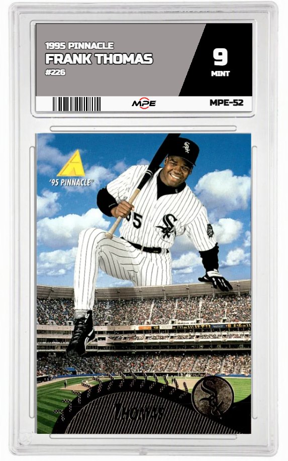 1995 PINNACLE #226 FRANK THOMAS MPE 9 MINT — graded card auctioned from the MPE vault