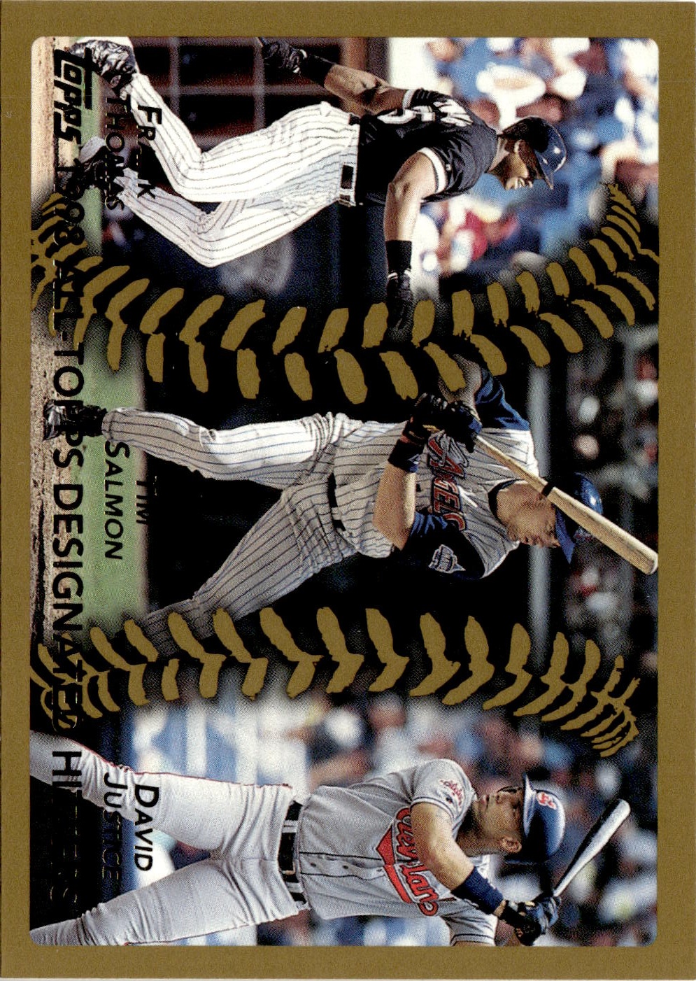 1999 Topps F. Thomas/ T. Salmon/ D. Justice graded slab
