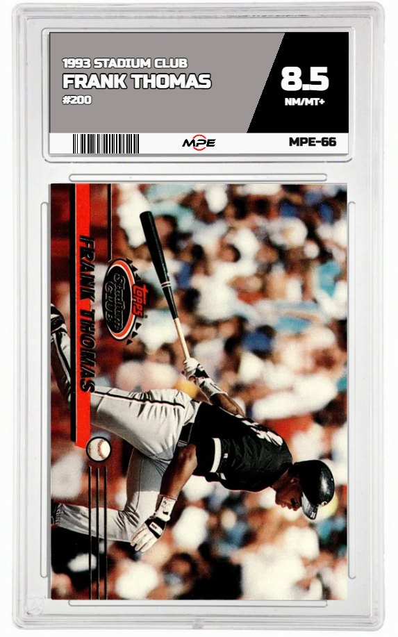 1993 STADIUM CLUB #200 FRANK THOMAS MPE 8.5 NM/MT+ — graded card auctioned from the MPE vault
