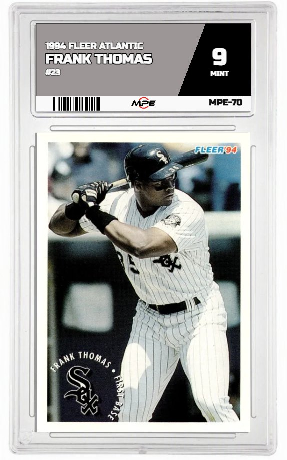 1994 FLEER ATLANTIC #23 FRANK THOMAS MPE 9 MINT — graded card auctioned from the MPE vault