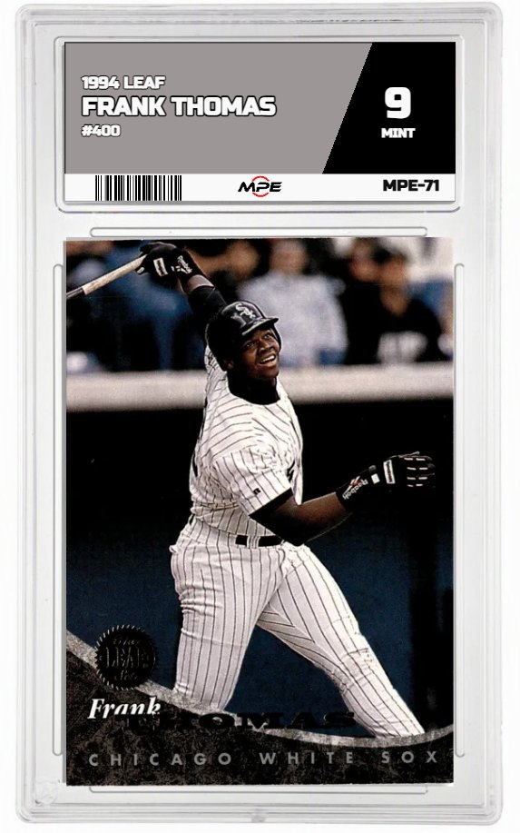 1994 LEAF #400 FRANK THOMAS MPE 9 MINT — graded card auctioned from the MPE vault
