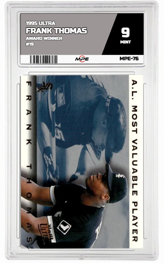 1995 ULTRA AWARD WINNER #19 FRANK THOMAS MPE 9 MINT — graded card auctioned from the MPE vault