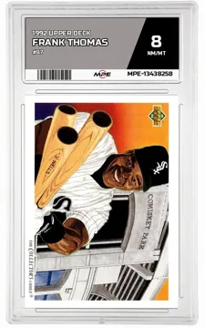 1992 UPPER DECK #87 FRANK THOMAS MPE 8 NM/MT — graded card up for auction