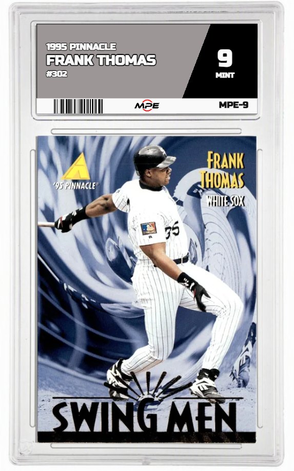 1995 PINNACLE #302 FRANK THOMAS MPE 9 MINT — graded card auctioned from the MPE vault