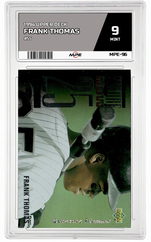 1994 UPPER DECK #55 FRANK THOMAS MPE 9 MINT — graded card auctioned from the MPE vault
