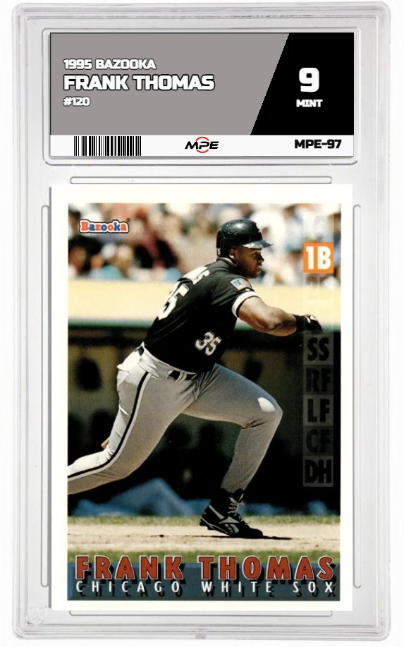 1995 BAZOOKA #120 FRANK THOMAS MPE 9 MINT — graded card auctioned from the MPE vault