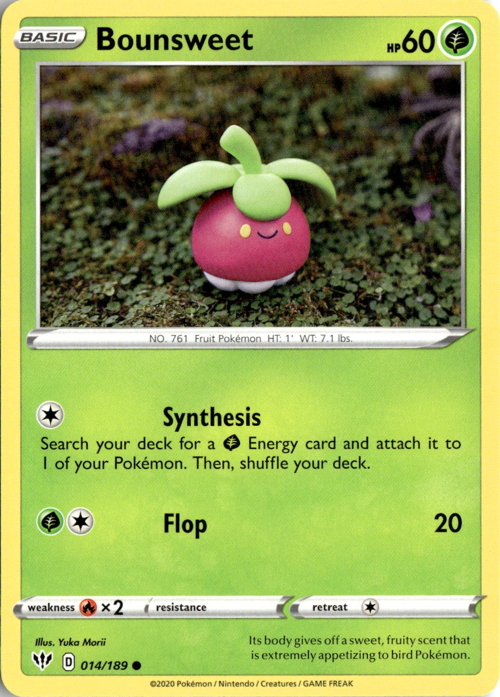 2020 Pokemon Swsh Bounsweet graded slab