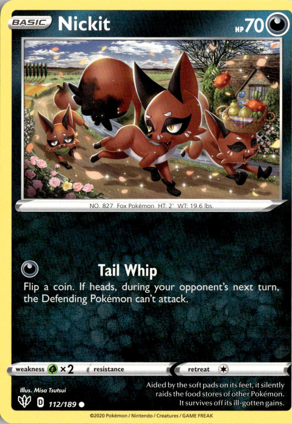2020 Pokemon Swsh Nickit graded slab
