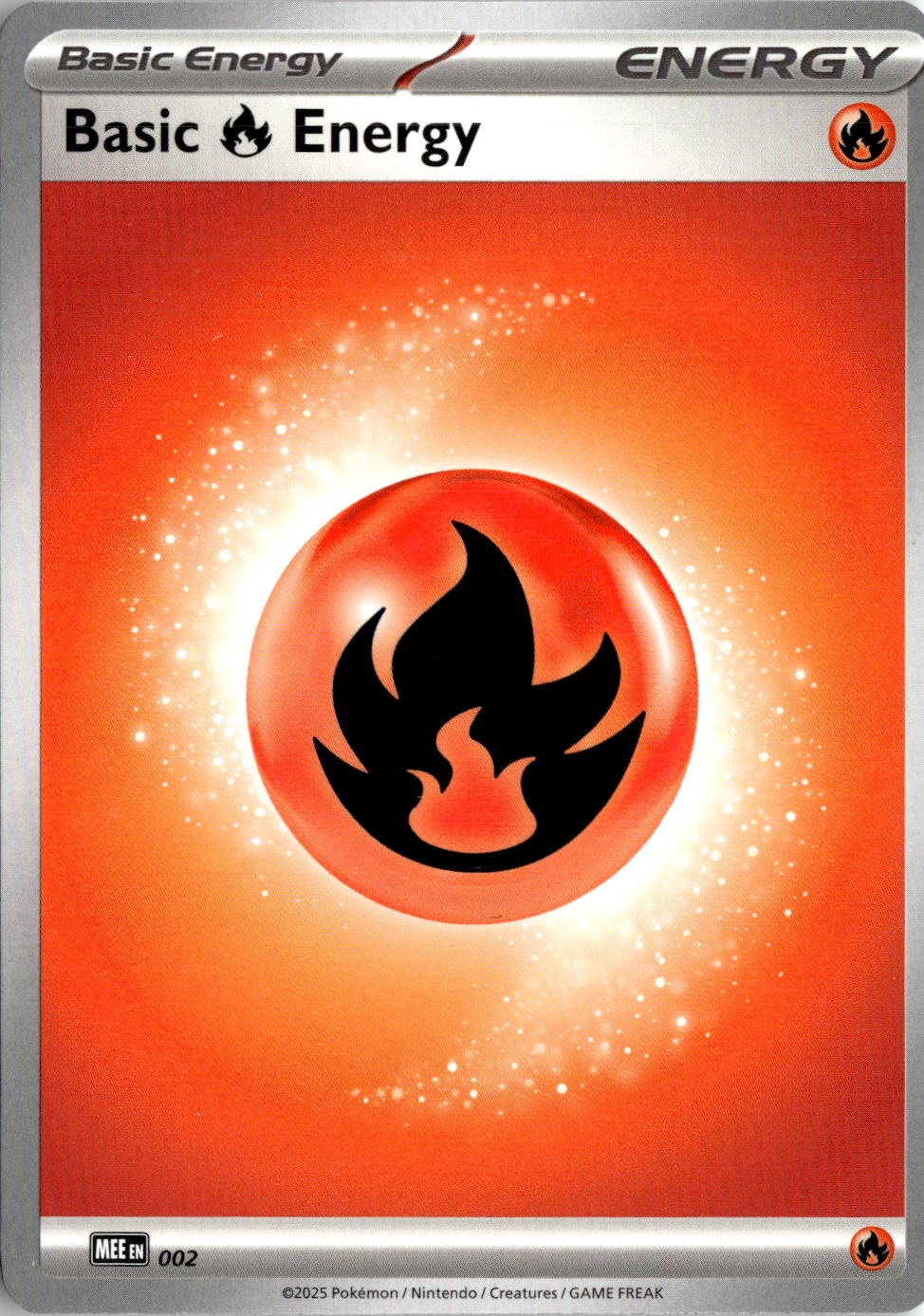 2025 Mega Evolution Energies Basic Fire Energy graded slab