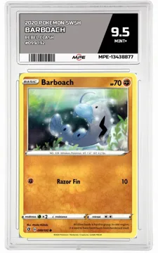 2020 POKEMON SWSH REBEL CLASH #099/192 BARBOACH MPE 9.5 MINT+ — graded card up for auction