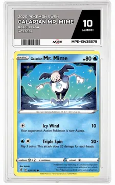 2020 POKEMON SWSH REBEL CLASH #037/192 Galarian Mr. Mime MPE 10 GEM/MT — graded card up for auction
