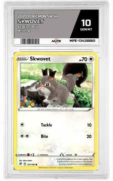 2020 POKEMON SWSH REBEL CLASH #151/192 SKWOVET MPE 10 GEM/MT — graded card up for auction