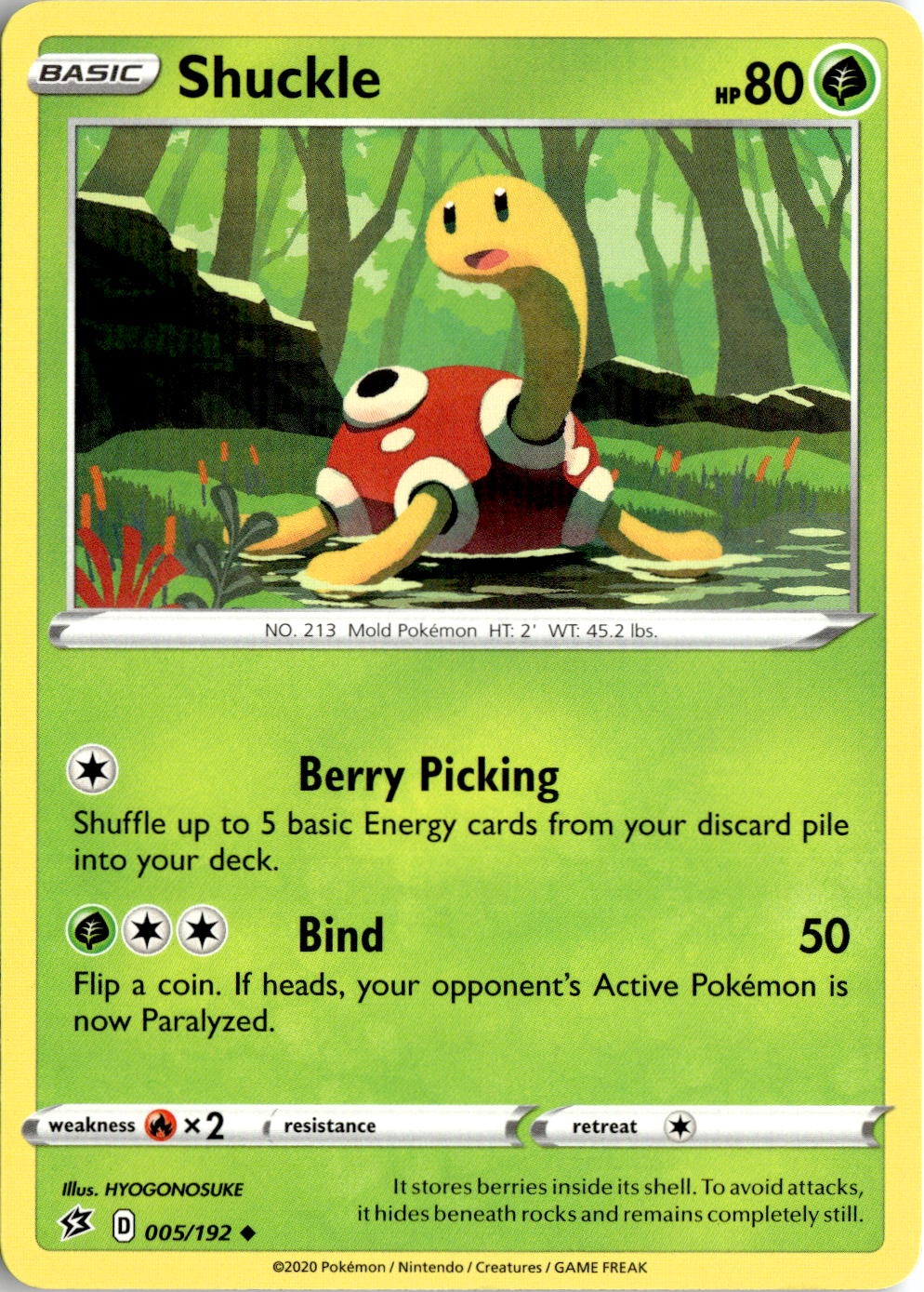 2020 Pokemon Swsh Shuckle graded slab