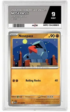 2026 POKEMON MEGA EVOLUTION PERFECT ORDER #037/088 NOSEPASS MPE 9 MINT — graded card up for auction