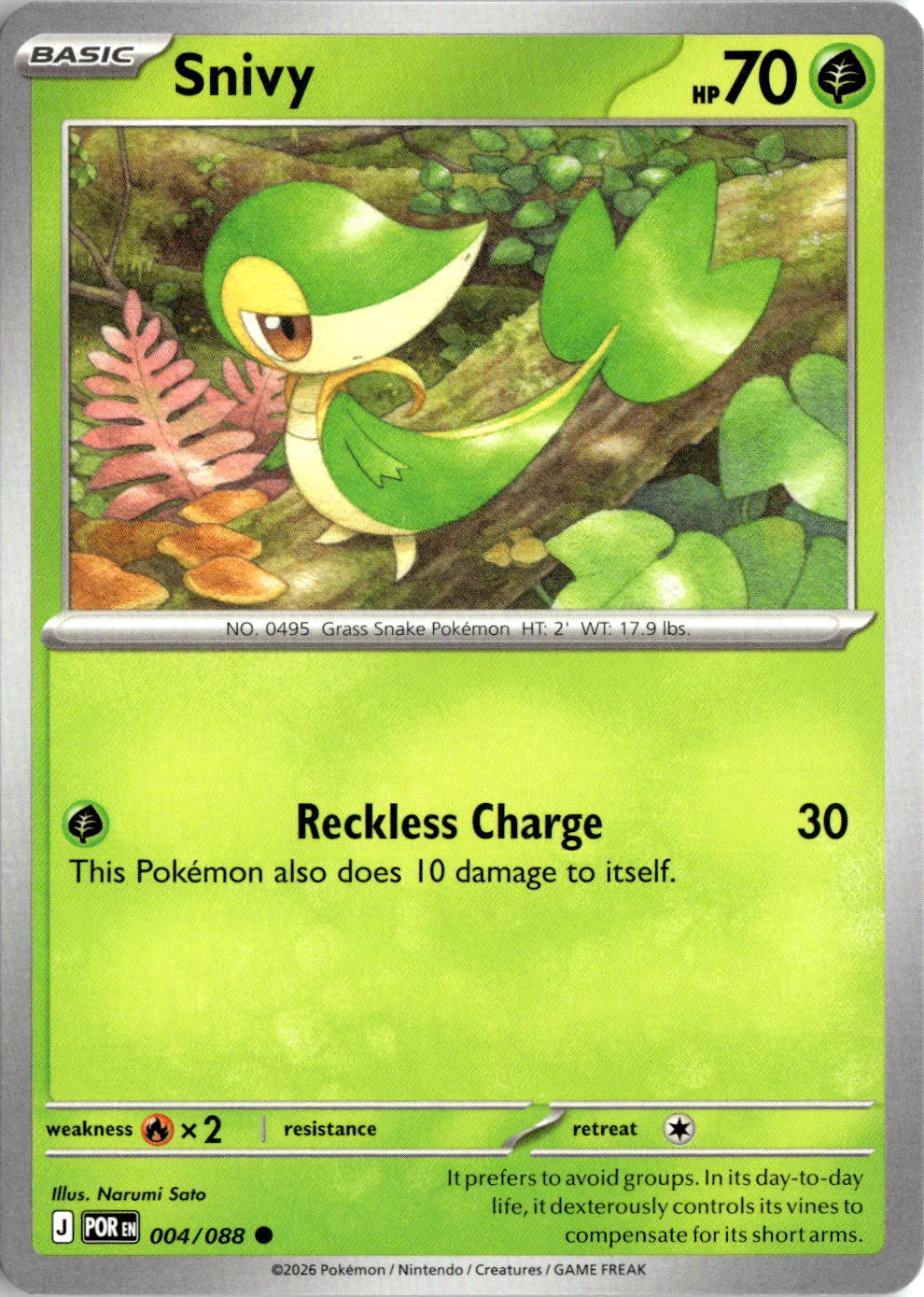 2026 Pokemon Mega Evolution Snivy graded slab